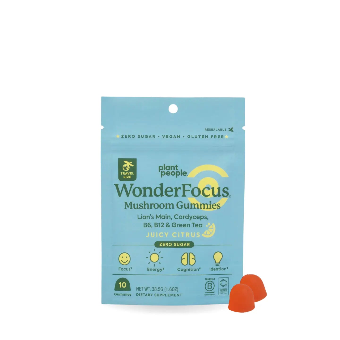 Plant People Grab-N-Go Size: Wonderfocus Mushroom Gummies