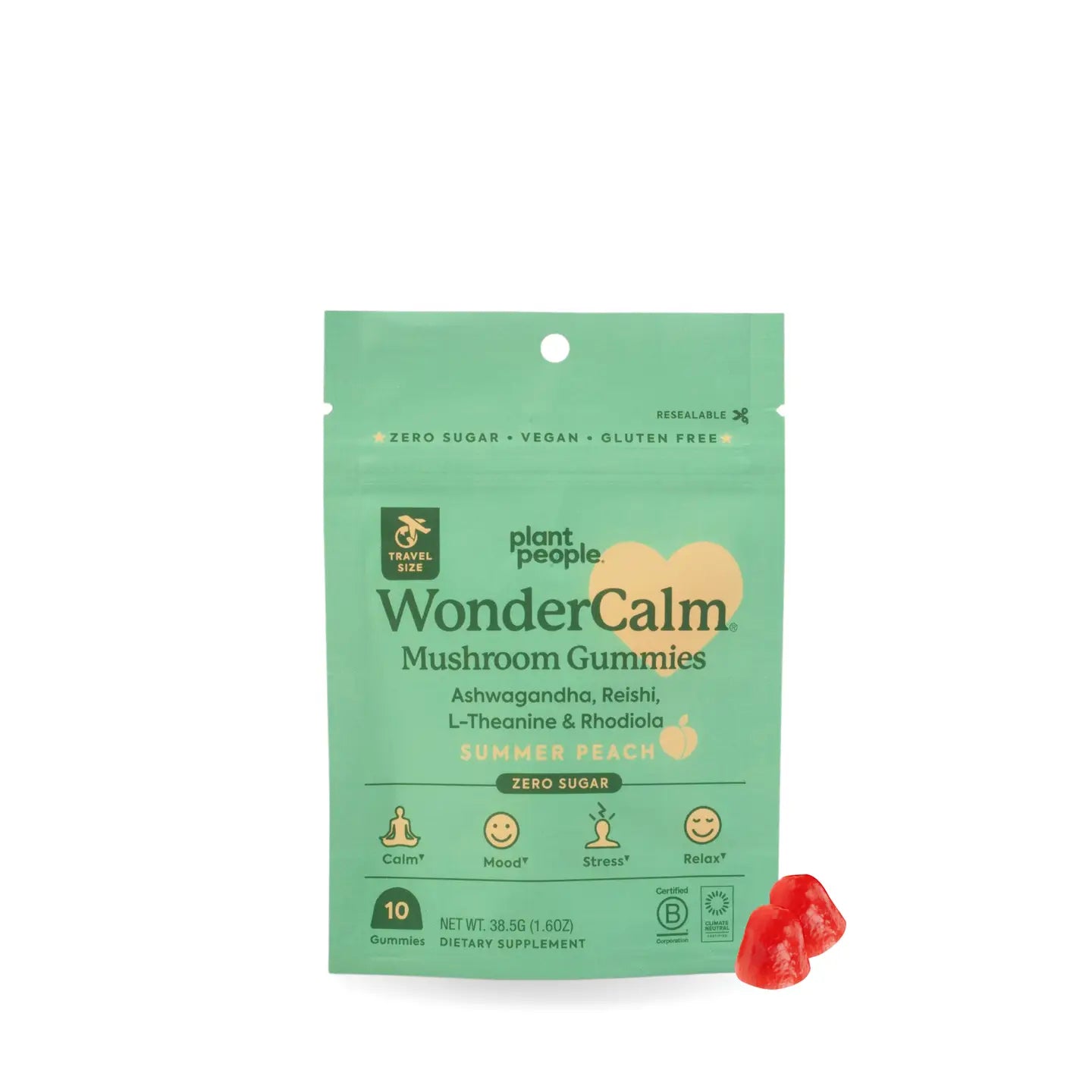 Plant People Grab-N-Go Size: Wondercalm Mushroom Gummies