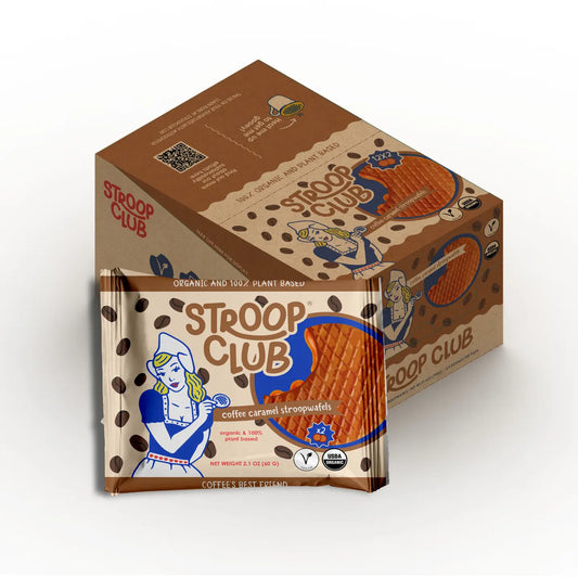 Stroop Club Coffee Caramel Organic and Plant-Based Stroopwafel 2-packs