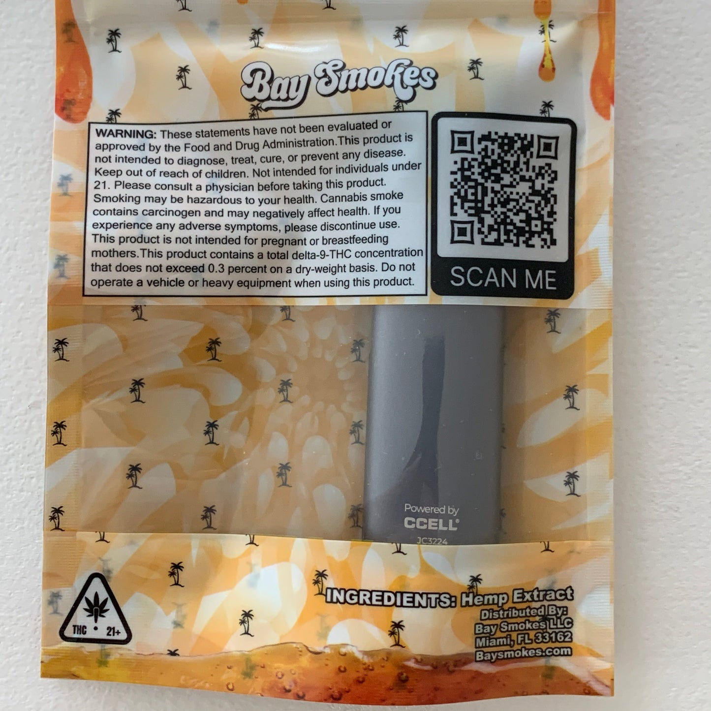 Bay Smokes Solventless Live Hash Rosin THCA .5 Gram Disposable